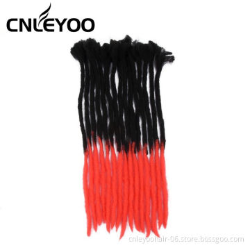 Wholesale 24 Inch Soft Dread Lock 15 Roots Red Dread Lock Hair Extension Soft Dreads For Men Women Kids